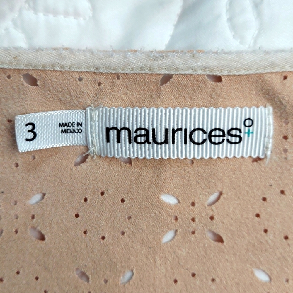 * Maurices Kind Heart Gypsy Spirit Beige Boho Tank Top Distressed, Plus Size 3X - Picture 5 of 8